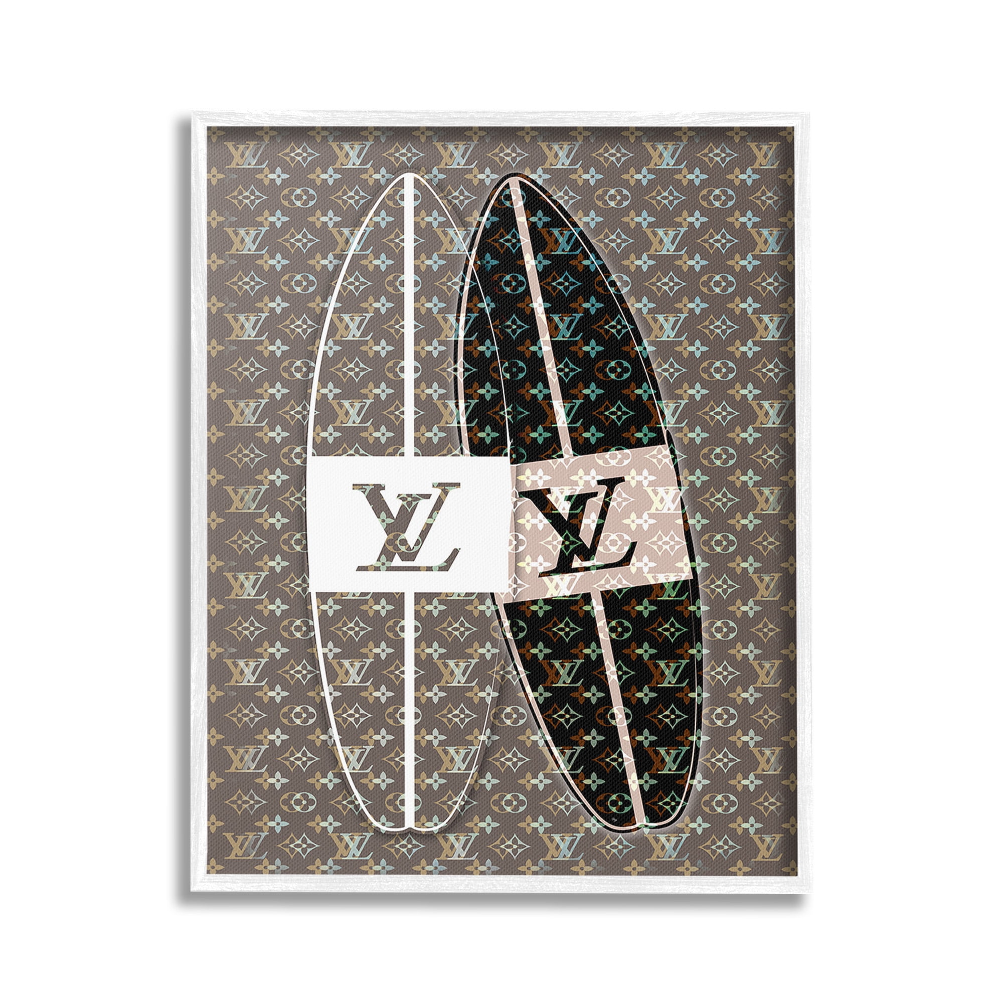 Stupell Industries Fashion Patterned Surf Beauty & Fashion Painting White Framed Art Print Wall Art, 24 x 30
