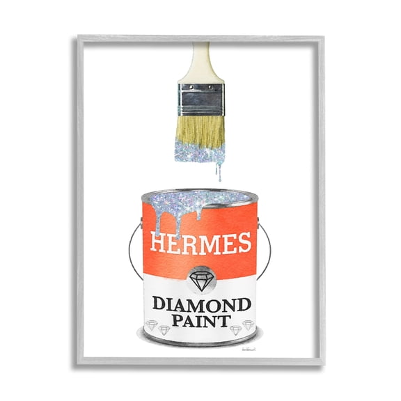 Stupell Industries Fashion Pop Diamond P. Can Designer Soup Red, 16 x 20, Design by Amanda Greenwood