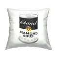 thumbnail image 1 of Stupell Industries Fashion Pop Soup Can Diamond Glam Designer Black,18 x 7 x 18 Decorative Pillows, 1 of 4
