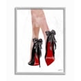 thumbnail image 1 of Stupell Industries Fashion Red Bottom Bow High Heels Shoes Shopping Framed Wall Art Design by Ziwei Li, 16" x 20", Gray Framed, 1 of 7
