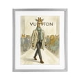 thumbnail image 1 of Stupell Industries Shabby Chic Fashion Runway Giraffe Gray Framed Print Under Glass, 13 x 16, by Grotto Studios, 1 of 8