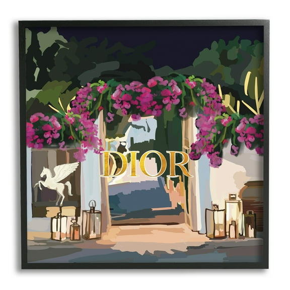 Stupell Industries Fashion Shop Landscape Botanical & Floral Painting Black Framed Art Print Wall Art, 12 x 12