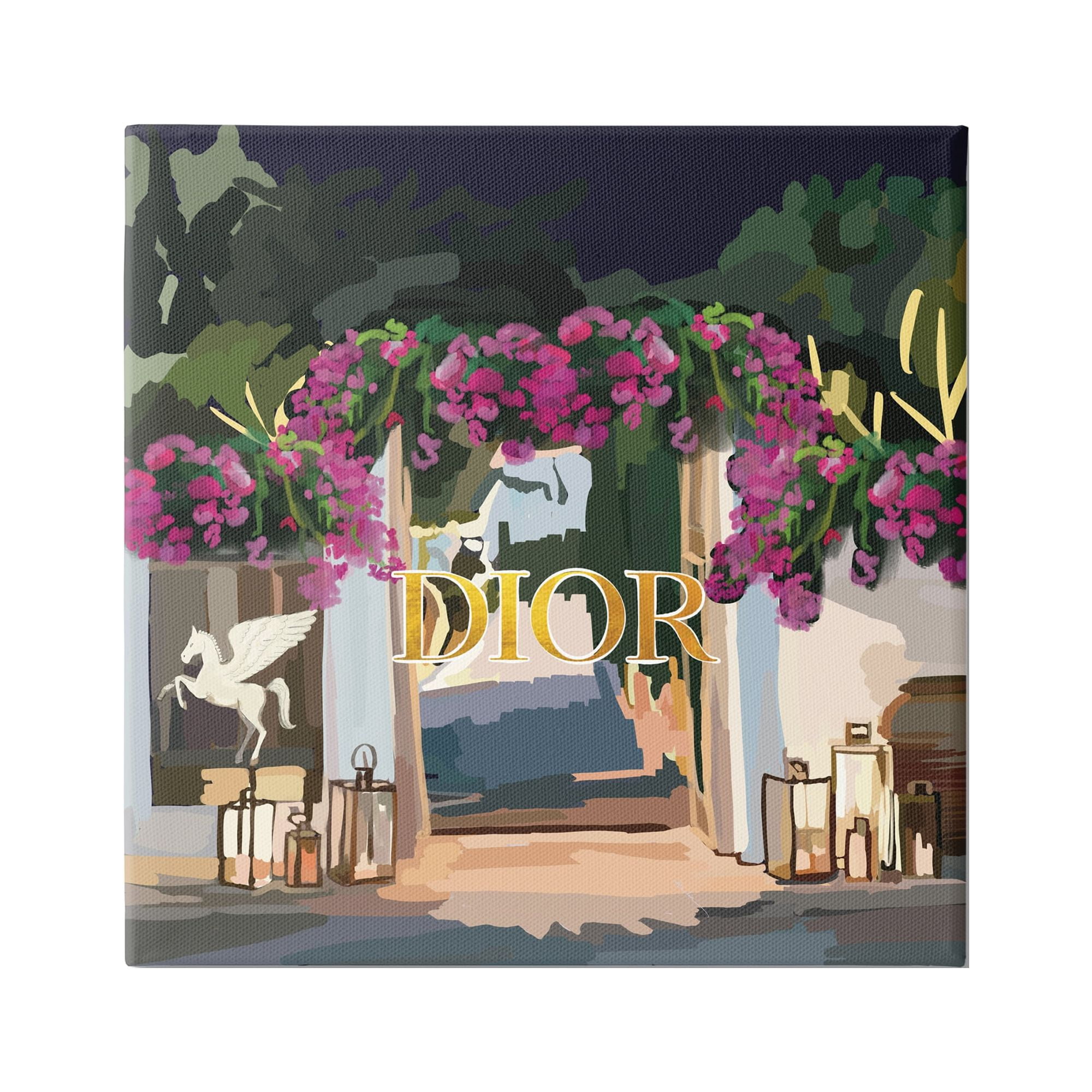 Stupell Industries Fashion Shop Landscape Botanical & Floral Painting Gallery Wrapped Canvas Print Wall Art, 24 x 24