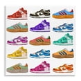 thumbnail image 1 of Stupell Industries Fashion Sneakers Array Fashion Painting Unframed Art Print Wall Art, 12 x 12, 1 of 8