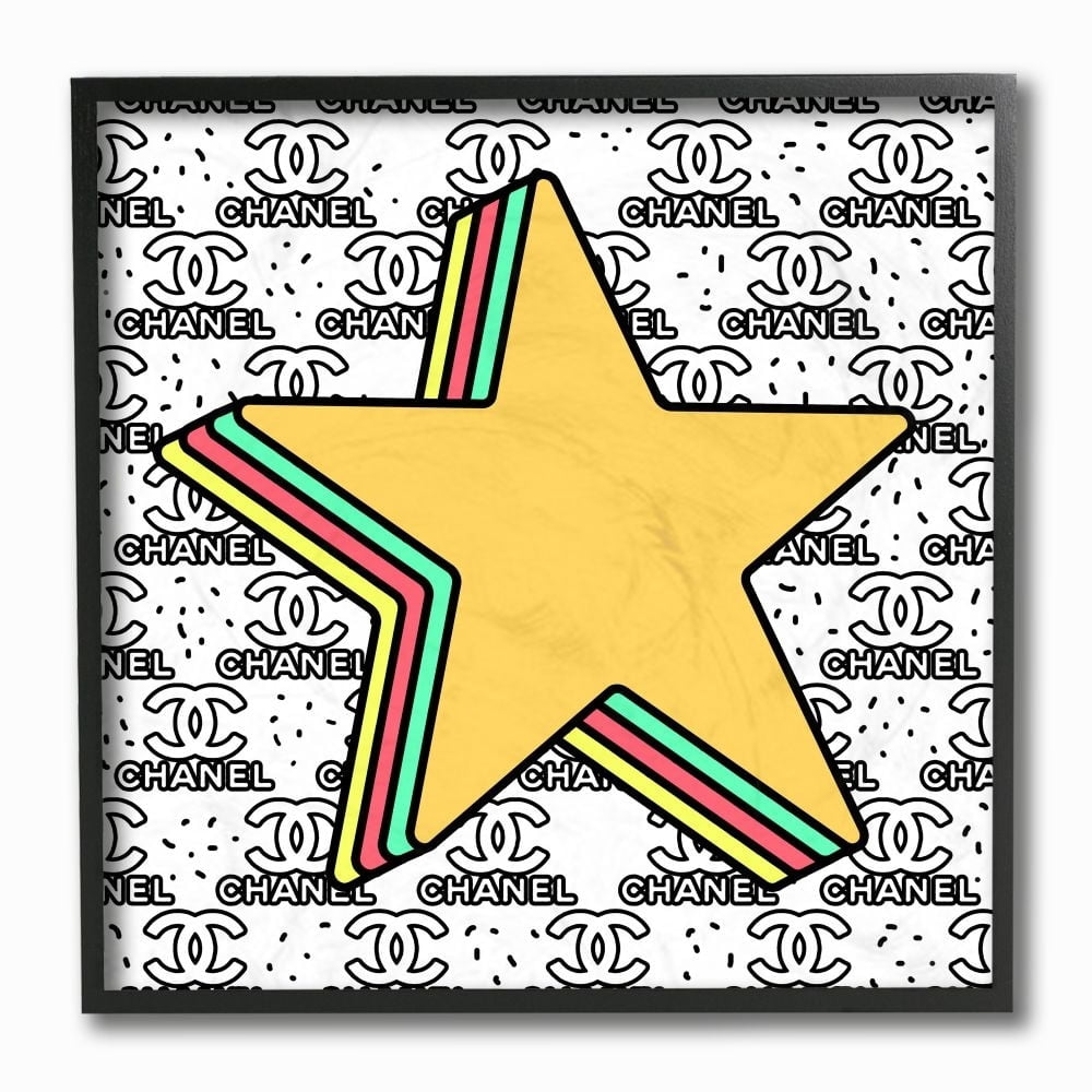 Stupell Industries Fashion Star Symbol over Glam Pattern Designed by Ziwei Li