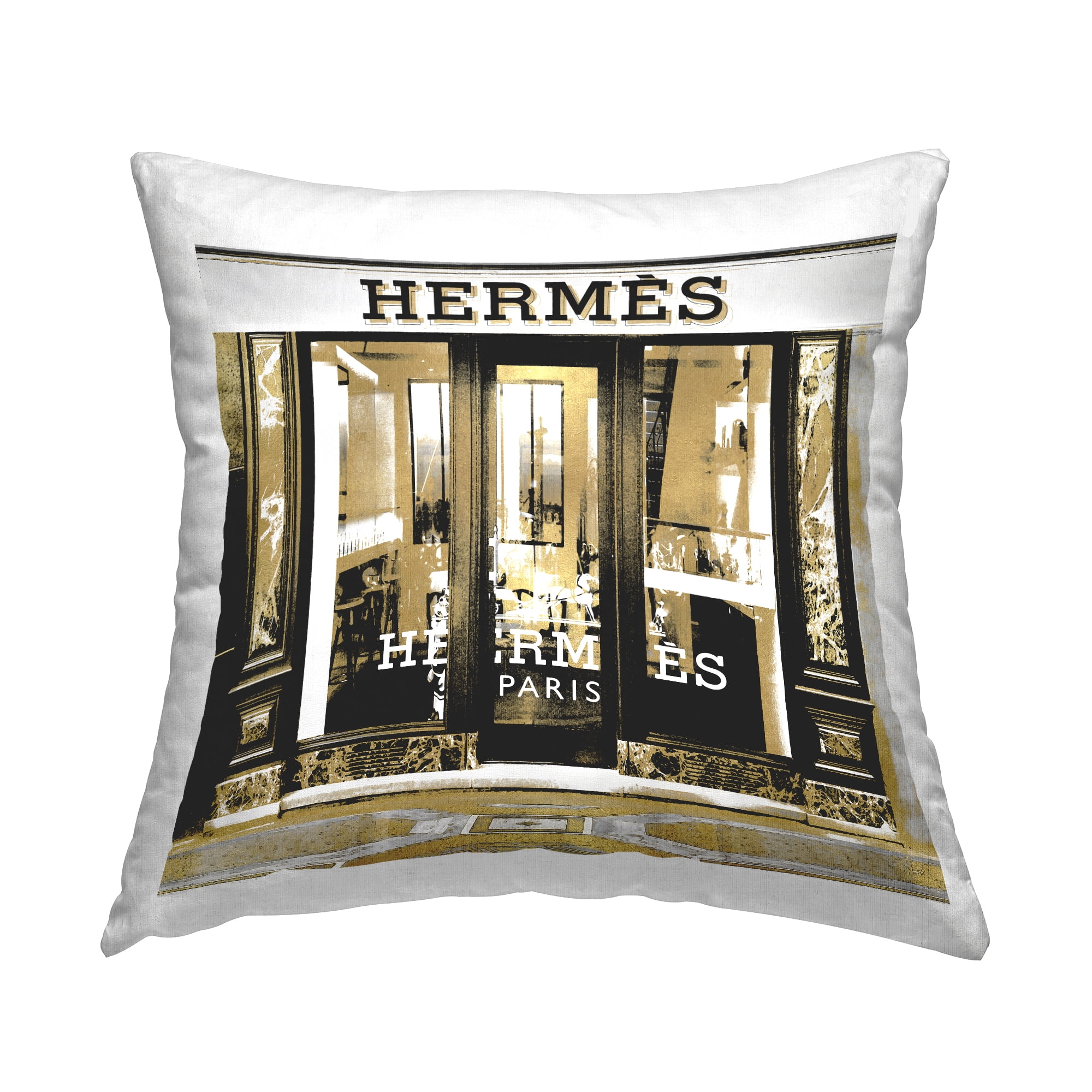 Stupell Industries Fashion Storefront Glam City Shop Square Decorative Printed Throw Pillow, 18 x 18,