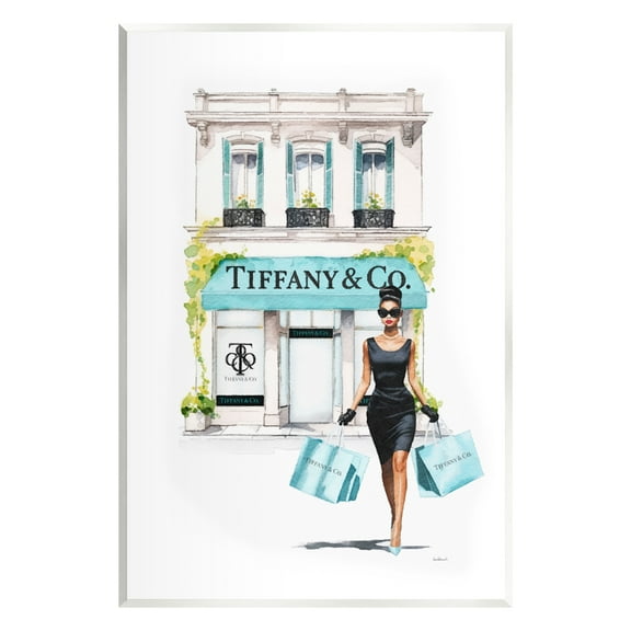 Stupell Industries Fashion Storefront Shopping Town & City Painting Unframed Art Print Wall Art, 10 x 15