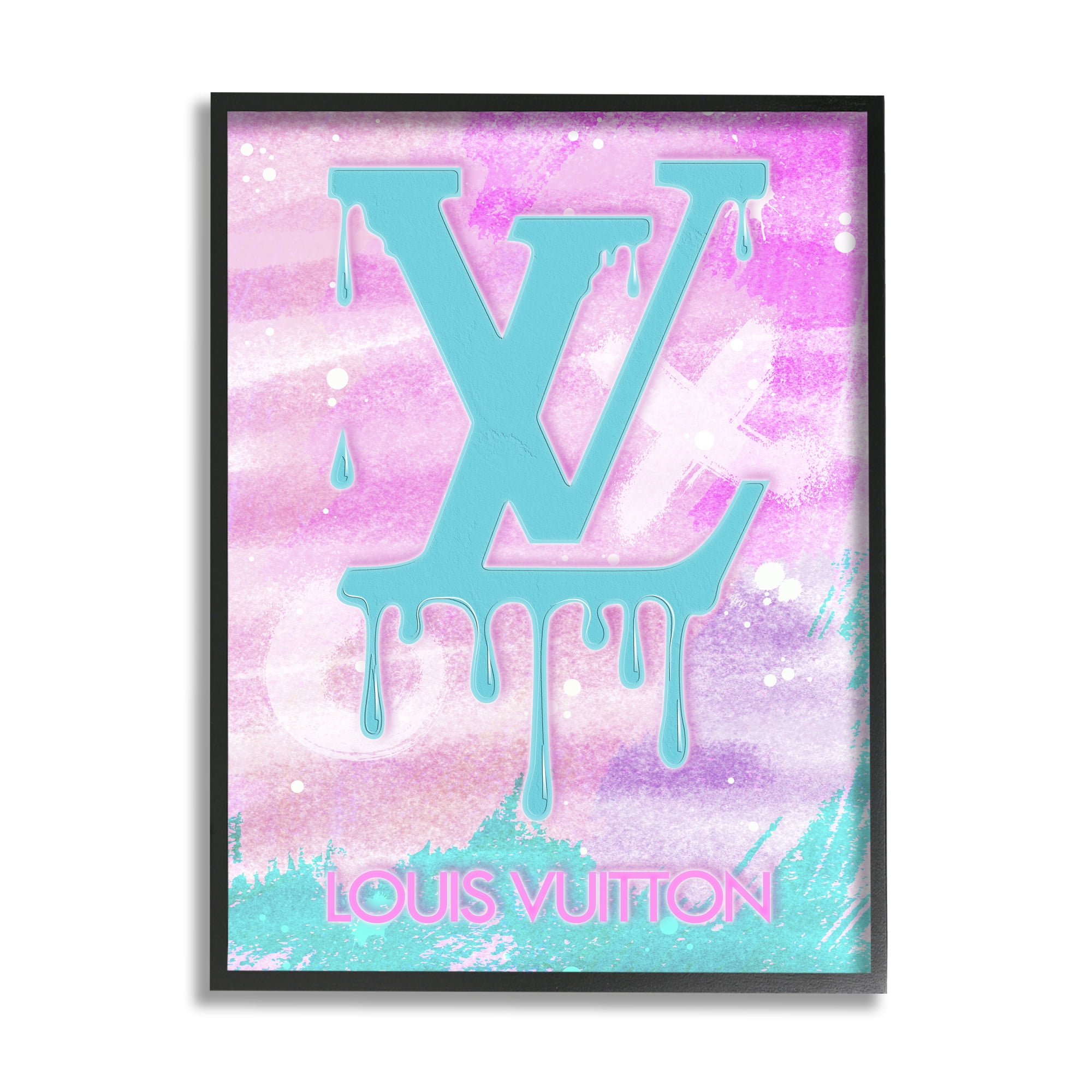 Stupell Industries Fashion Symbol Dripping Typography Painting Black Framed Art Print Wall Art, 11 x 14