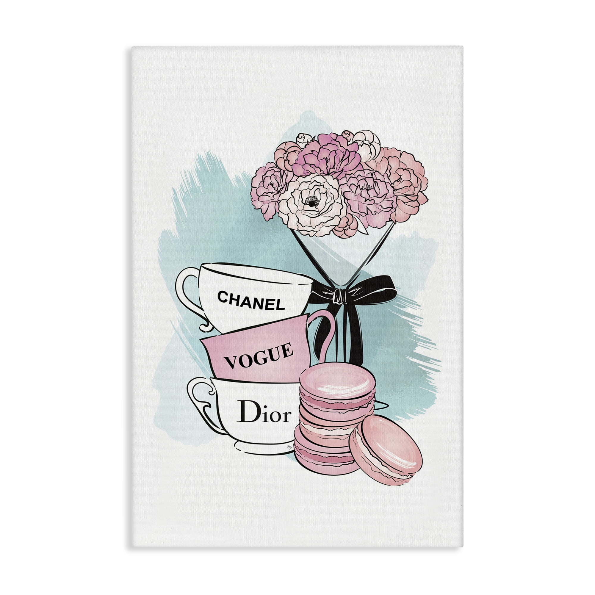 Stupell Industries Fashion Tea Party Food & Beverage Painting Gallery Wrapped Canvas Art Print Wall Art, 30 x 45