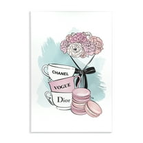 Stupell Industries Fashion Tea Party Food & Beverage Painting Unframed Art Print Wall Art, 10 x 15