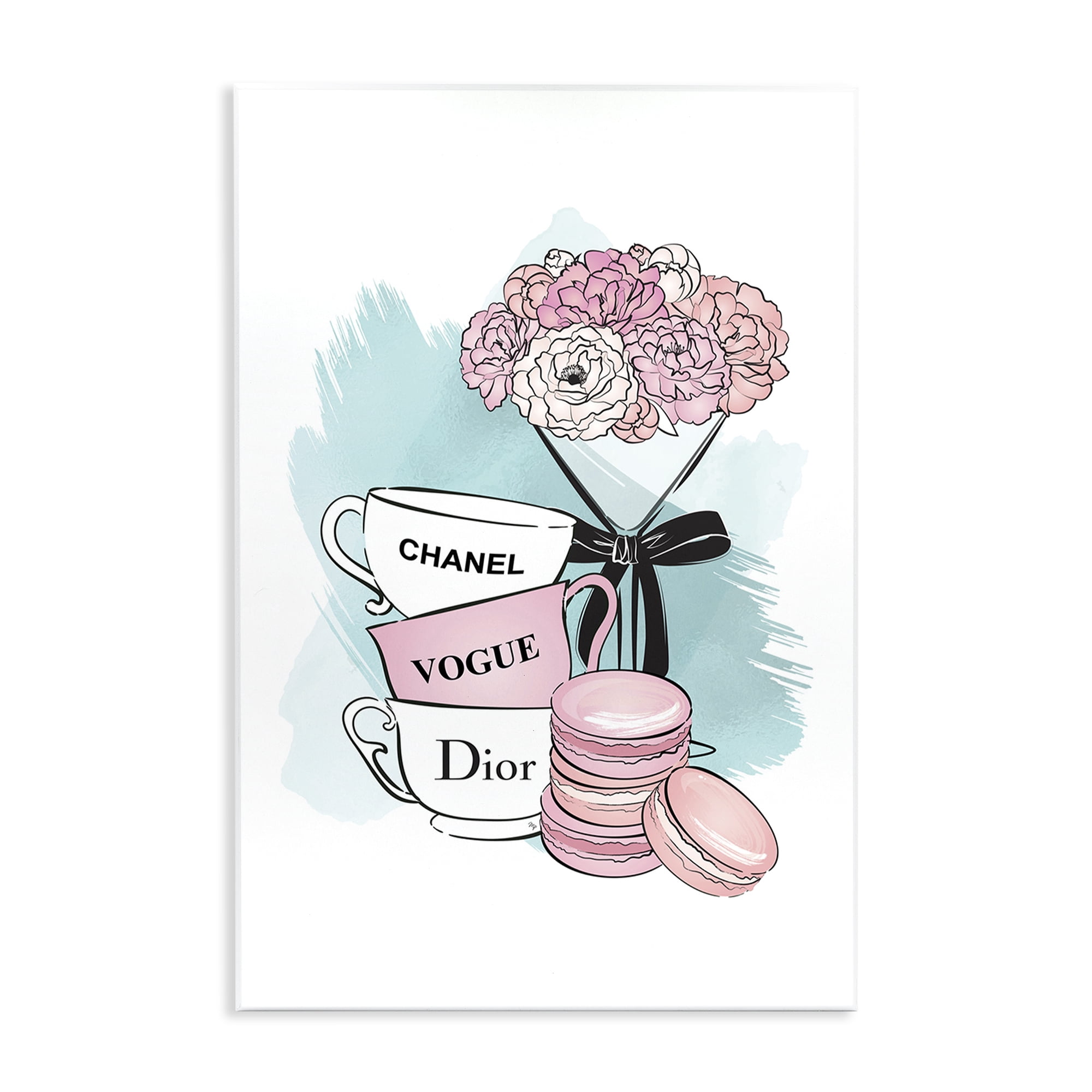 Stupell Industries Fashion Tea Party Food & Beverage Painting Unframed Art Print Wall Art, 13 x 19