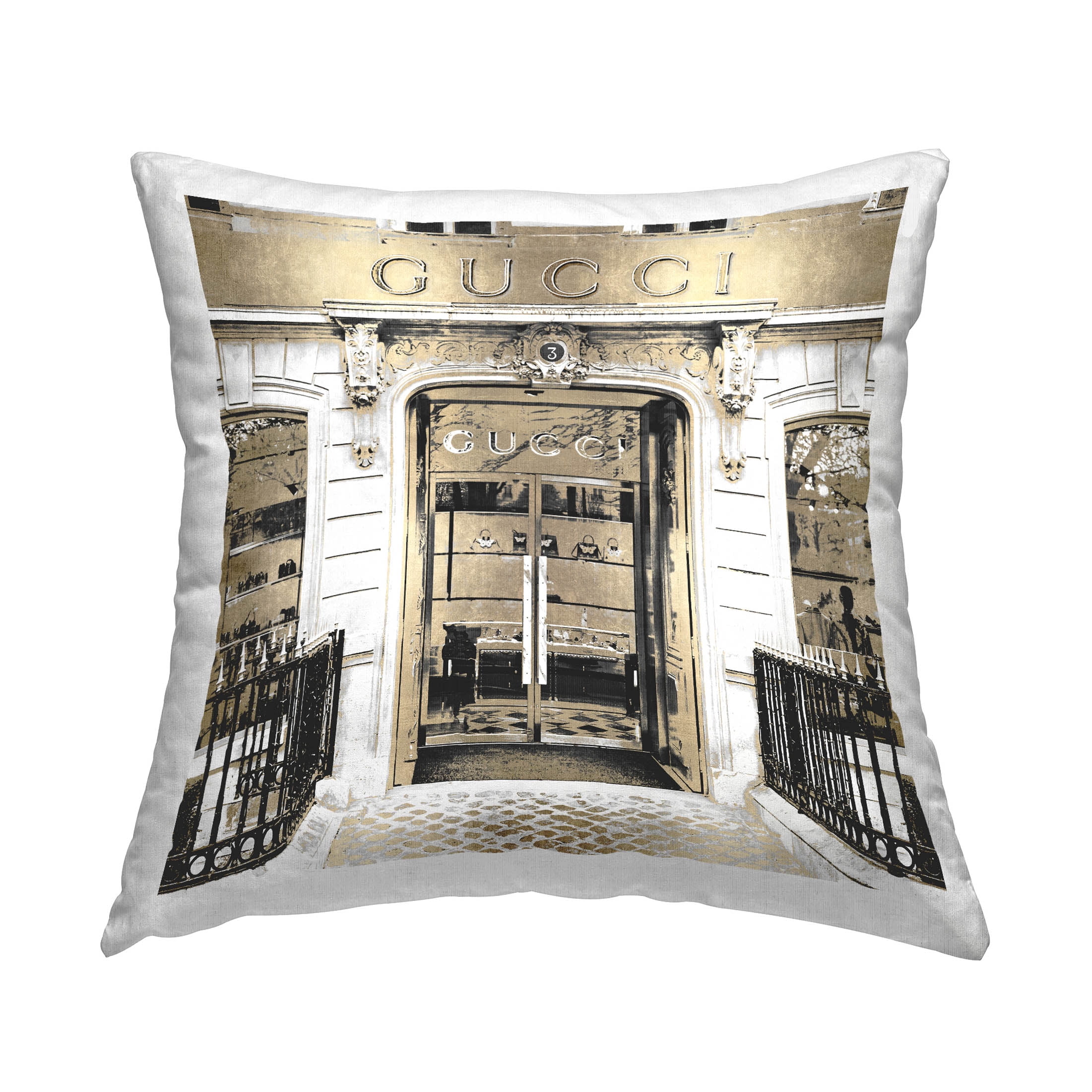 Stupell Industries Fashion Urban Architecture Shop Printed Throw Pillow Design by Madeline Blake