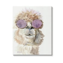 Stupell Industries Fashionable Alpaca Portrait Animals & Insects Painting Gallery Wrapped Canvas Art Print Wall Art, 16 x 20