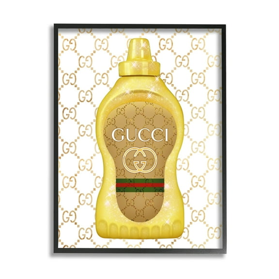 Stupell Industries Fashionable Brunch Condiment Patterned Glam Emblem Graphic Art Black Framed Art Print Wall Art, Design by Ziwei Li