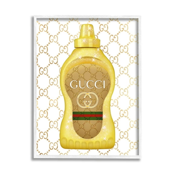 Stupell Industries Fashionable Brunch Condiment Patterned Glam Emblem Graphic Art White Framed Art Print Wall Art, Design by Ziwei Li