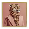 thumbnail image 1 of Stupell Industries Fashionable Cheetah Portrait Animals & Insects Painting Gold Floater Framed Canvas Art Print Wall Art, 25 x 25, 1 of 9