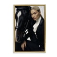 thumbnail image 1 of Stupell Industries Fashionable Equestrian Girl People Painting Gold Floater Framed Canvas Art Print Wall Art, 21 x 31, 1 of 10