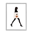 thumbnail image 1 of Stupell Industries Fashionable Girl Walking Beauty & Fashion Painting Gray Framed Art Print Wall Art, 11 x 14, 1 of 9