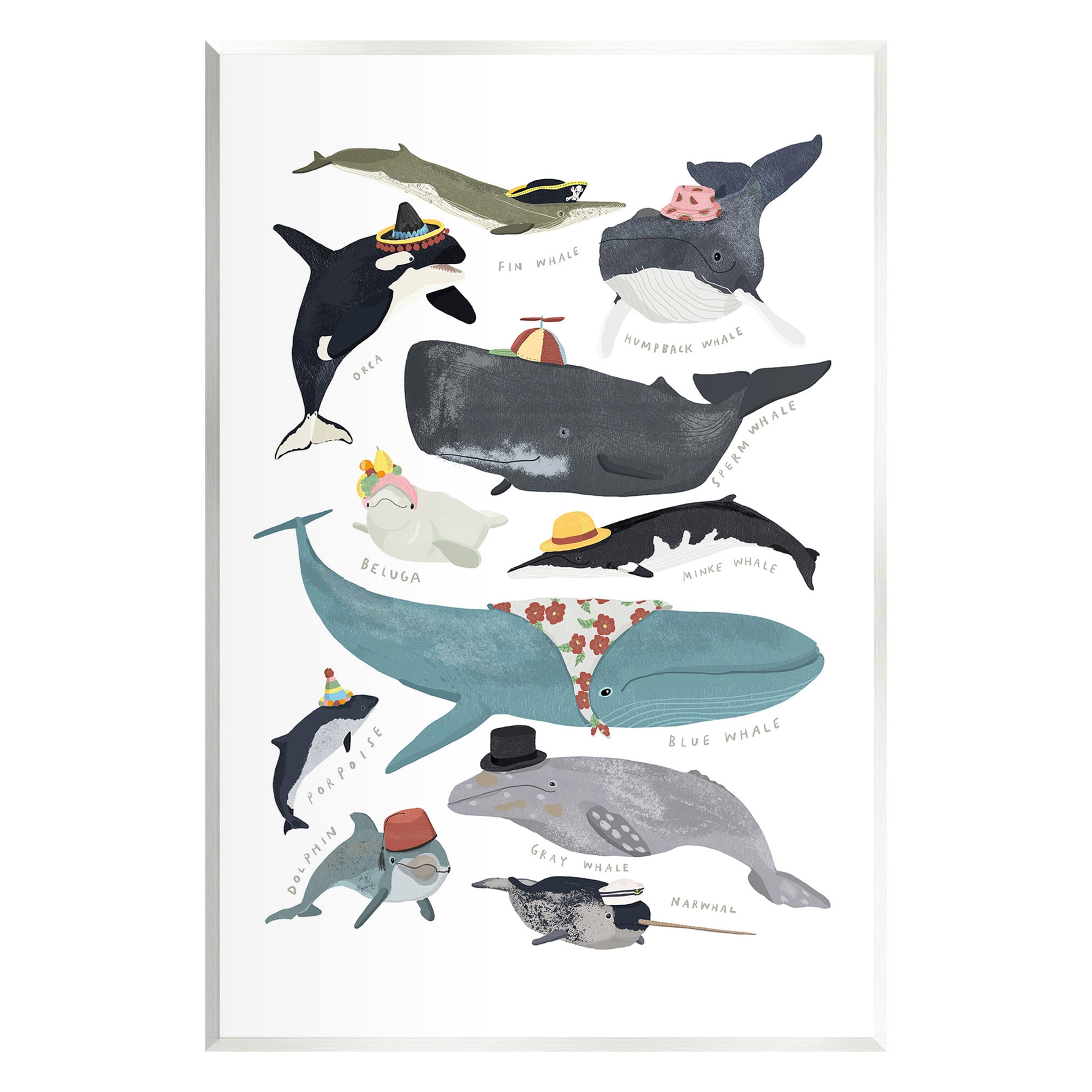 Stupell Industries Fashionable Sea Creatures Animals & Insects Painting Unframed Art Print Wall Art, 10 x 15