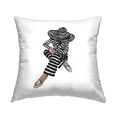 thumbnail image 1 of Stupell Industries Fashionable Stripes Pattern Woman Square Decorative Printed Throw Pillow, 18 x 18,, 1 of 4