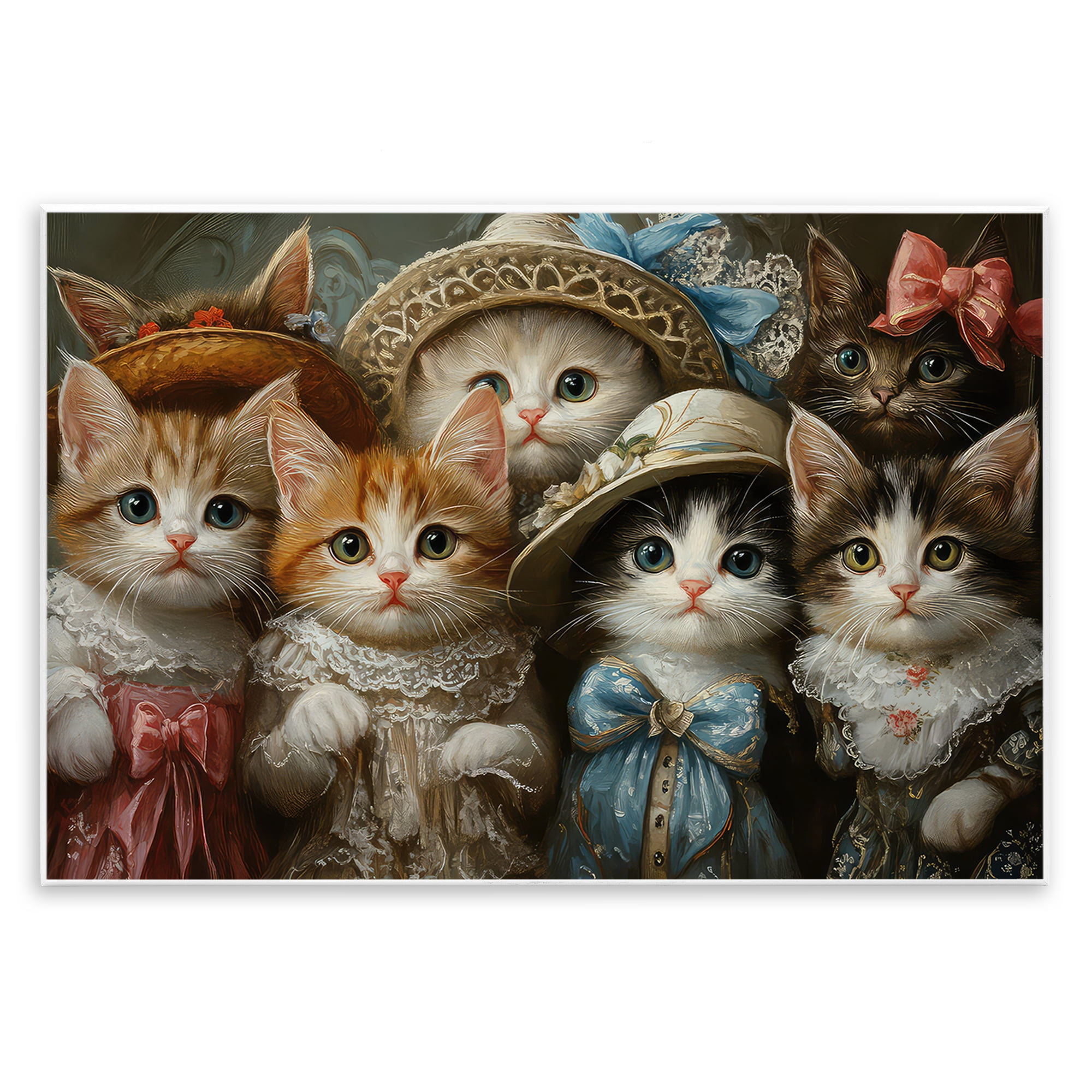 Stupell Industries Fashionable Vintage Cats Wall Plaque Art, design by The Wands Want
