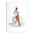 thumbnail image 1 of Stupell Industries Fashionable Woman Morning Coffee Graphic Art Unframed Art Print Wall Art, Design by Ziwei Li, 1 of 6