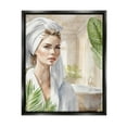 thumbnail image 1 of Stupell Industries Fashionista Bathroom Portrait Abstract Painting Black Floater Framed Canvas Art Print Wall Art, 17 x 21, 1 of 10