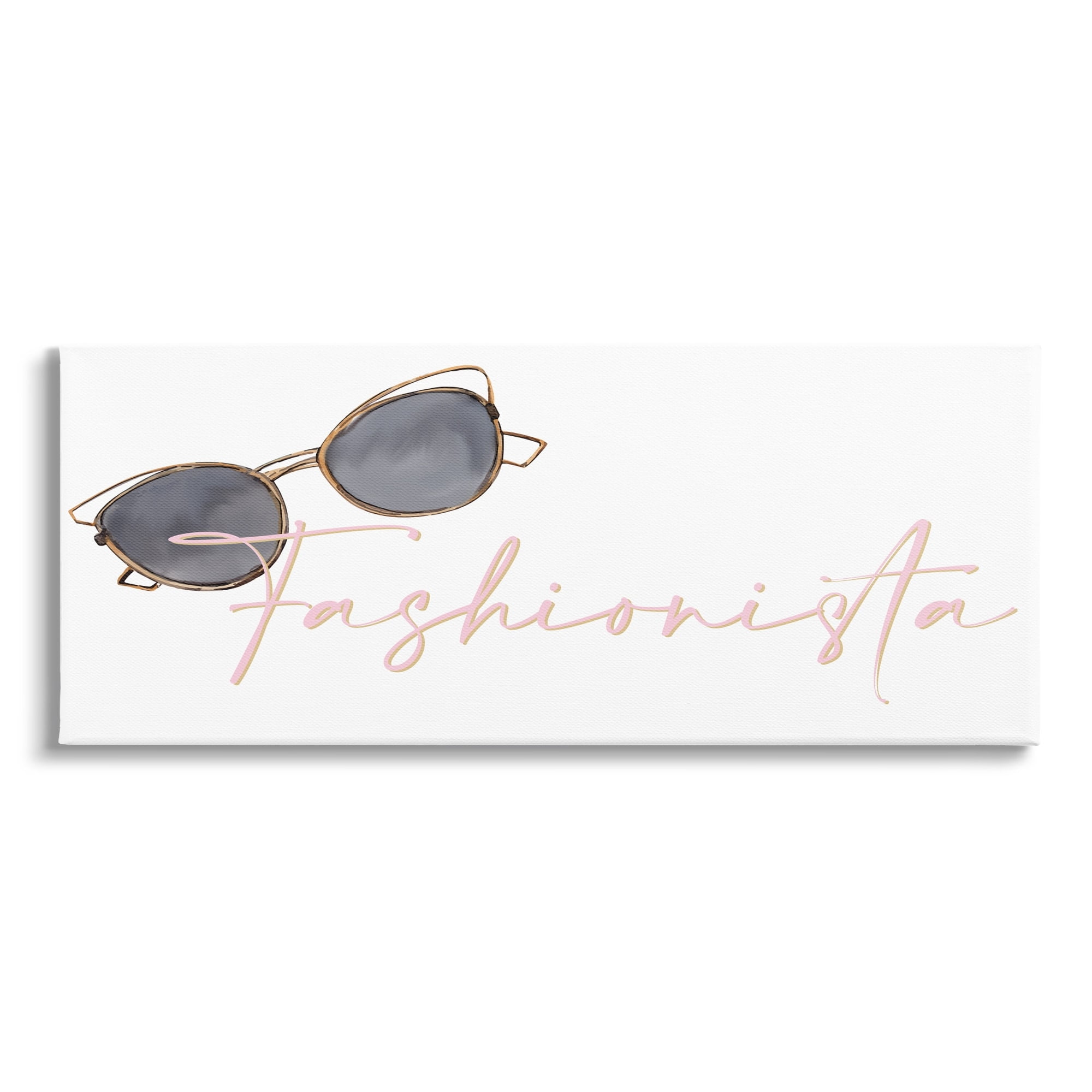 Stupell Industries Fashionista Cat-Eye Sunglasses Shades Glam Accessories,24 x 10, Design by Kim Allen