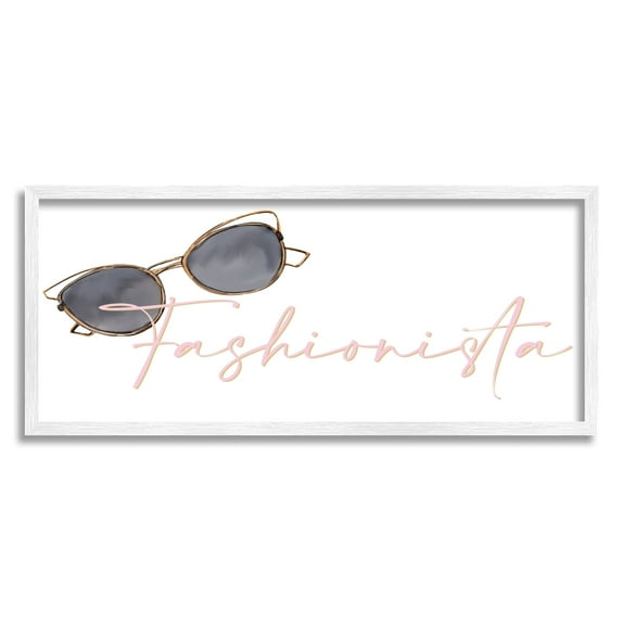 Stupell Industries Fashionista Cat-Eye Sunglasses Shades Glam Accessories,24 x 10, Design by Kim Allen