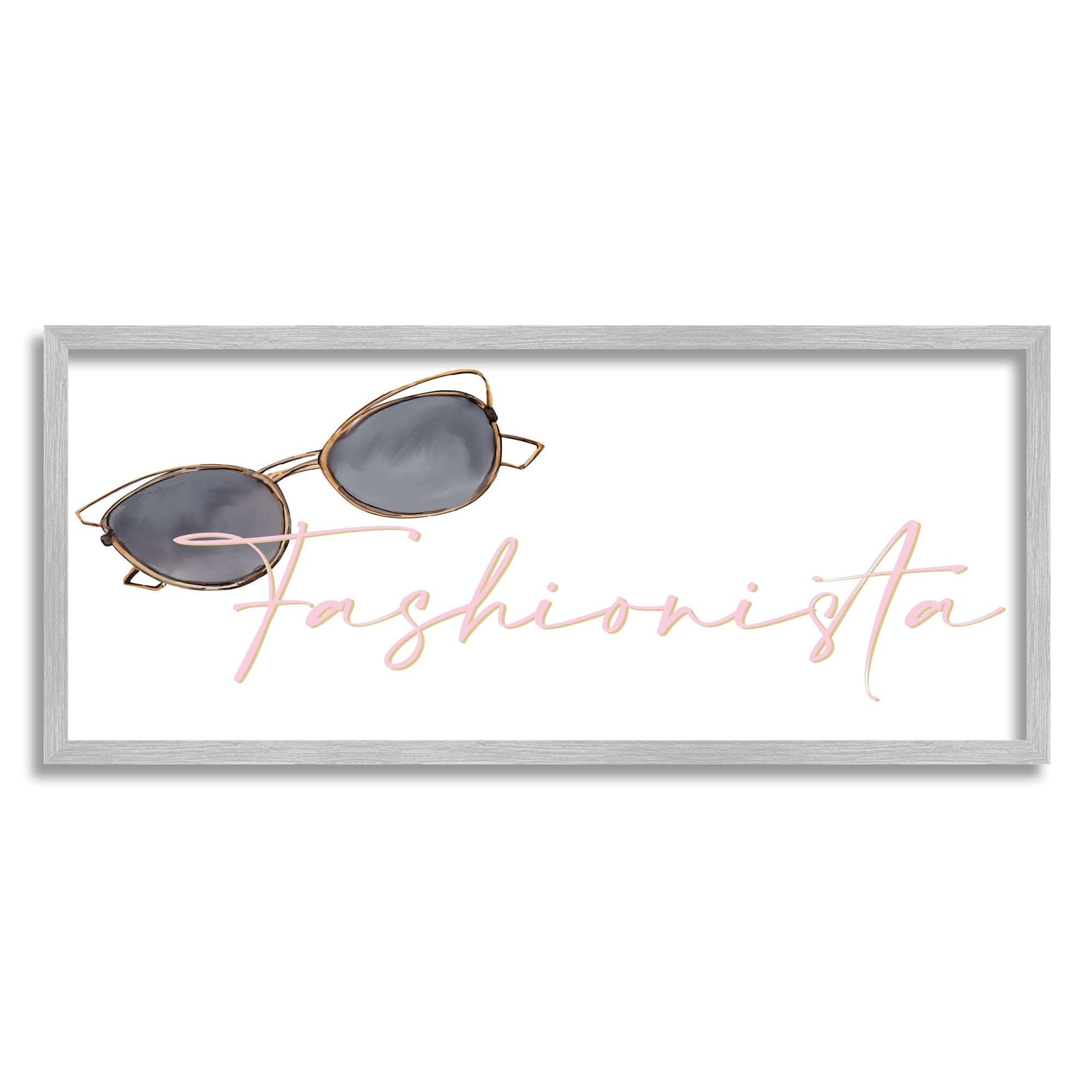 Stupell Industries Fashionista Cat-Eye Sunglasses Shades Glam Accessories,24 x 10, Design by Kim Allen