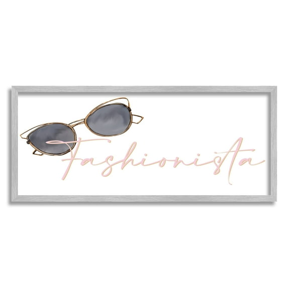Stupell Industries Fashionista Cat-Eye Sunglasses Shades Glam Accessories,30 x 13, Design by Kim Allen