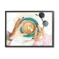 thumbnail image 1 of Stupell Industries Fashionista Coffee Cup Cappuccino Glam Detail Black Framed, 24 x 30, Design by Ziwei Li, 1 of 1