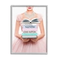 thumbnail image 1 of Stupell Industries Fashionista Girl & Books Beauty & Fashion Painting Gray Framed Art Print Wall Art, 24 x 30, 1 of 9