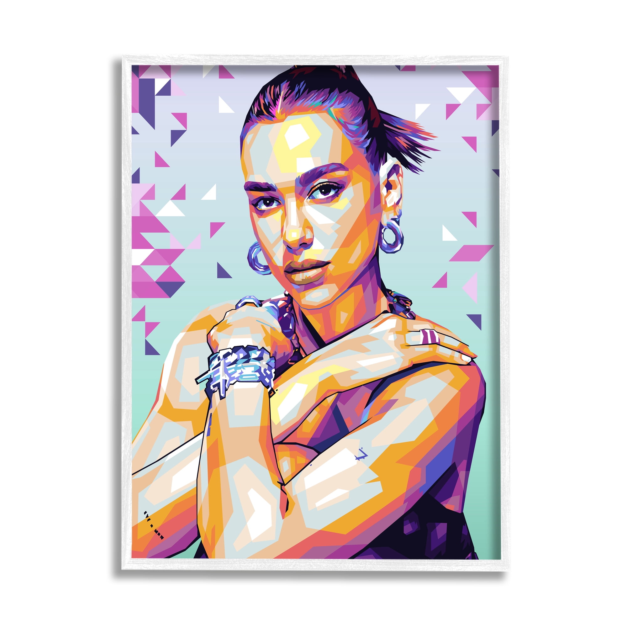 Stupell Industries Fashionista with Accessories Abstract Painting White Framed Art Print Wall Art, 11 x 14