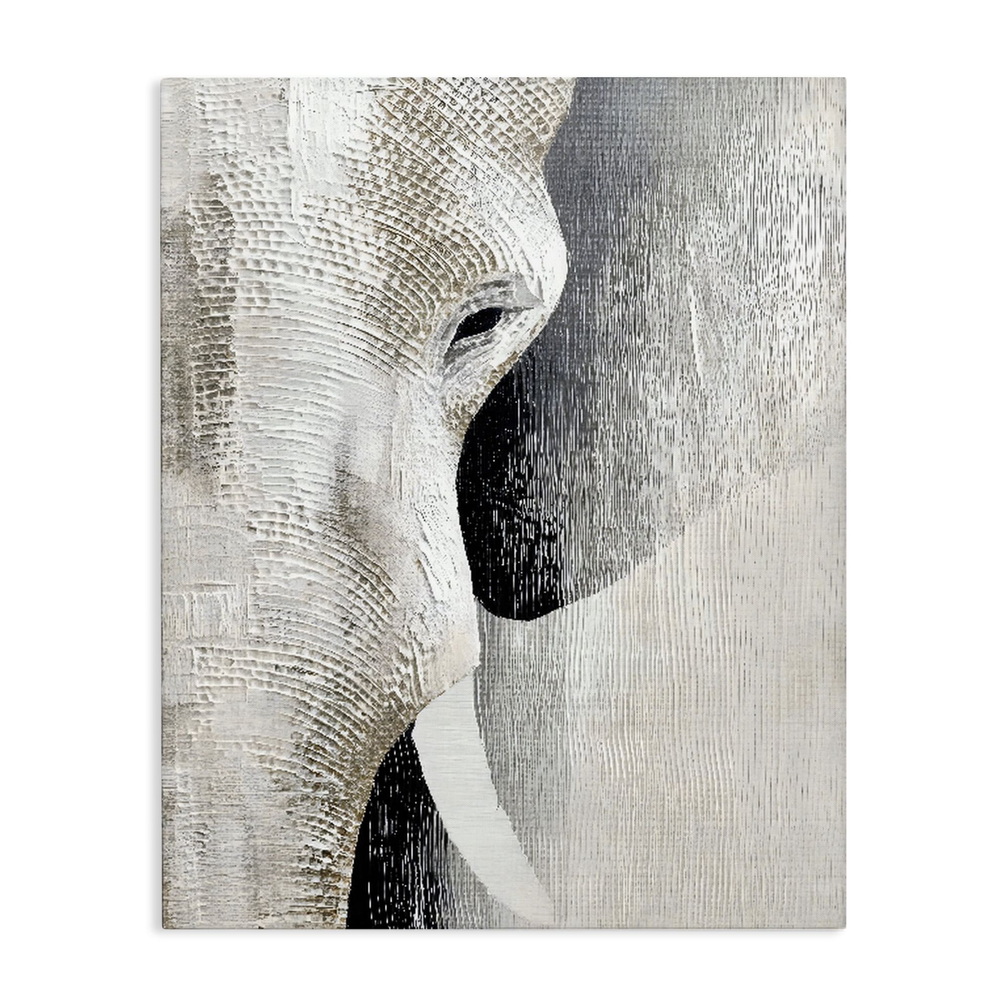Stupell Industries Faux Textured Elephant Canvas Wall Art, design by LSR Design Studio