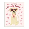 thumbnail image 1 of Stupell Industries Favorite Human Dog Pink Hearts Wearing Sunglasses Paintings Unframed Art Print Wall Art, 13x19, by Heather Strianese, 1 of 5