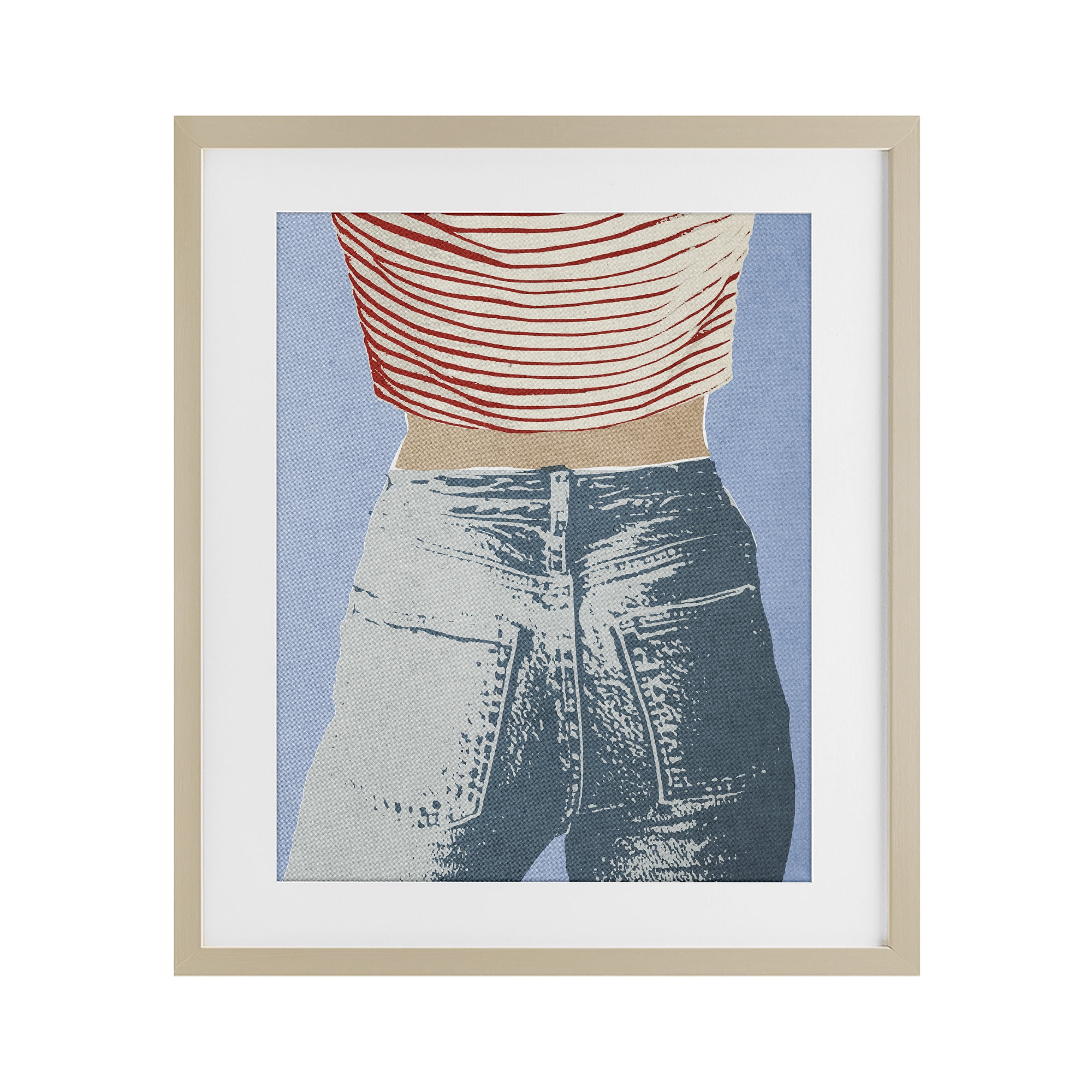 Stupell Industries Favorite Jeans Vintage Birch Framed Print Under Glass, design by Victoria Barnes