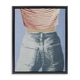thumbnail image 1 of Stupell Industries Art Deco Favorite Jeans Vintage Black Floating Frame Canvas Art, 17 x 21, by Victoria Barnes, 1 of 8