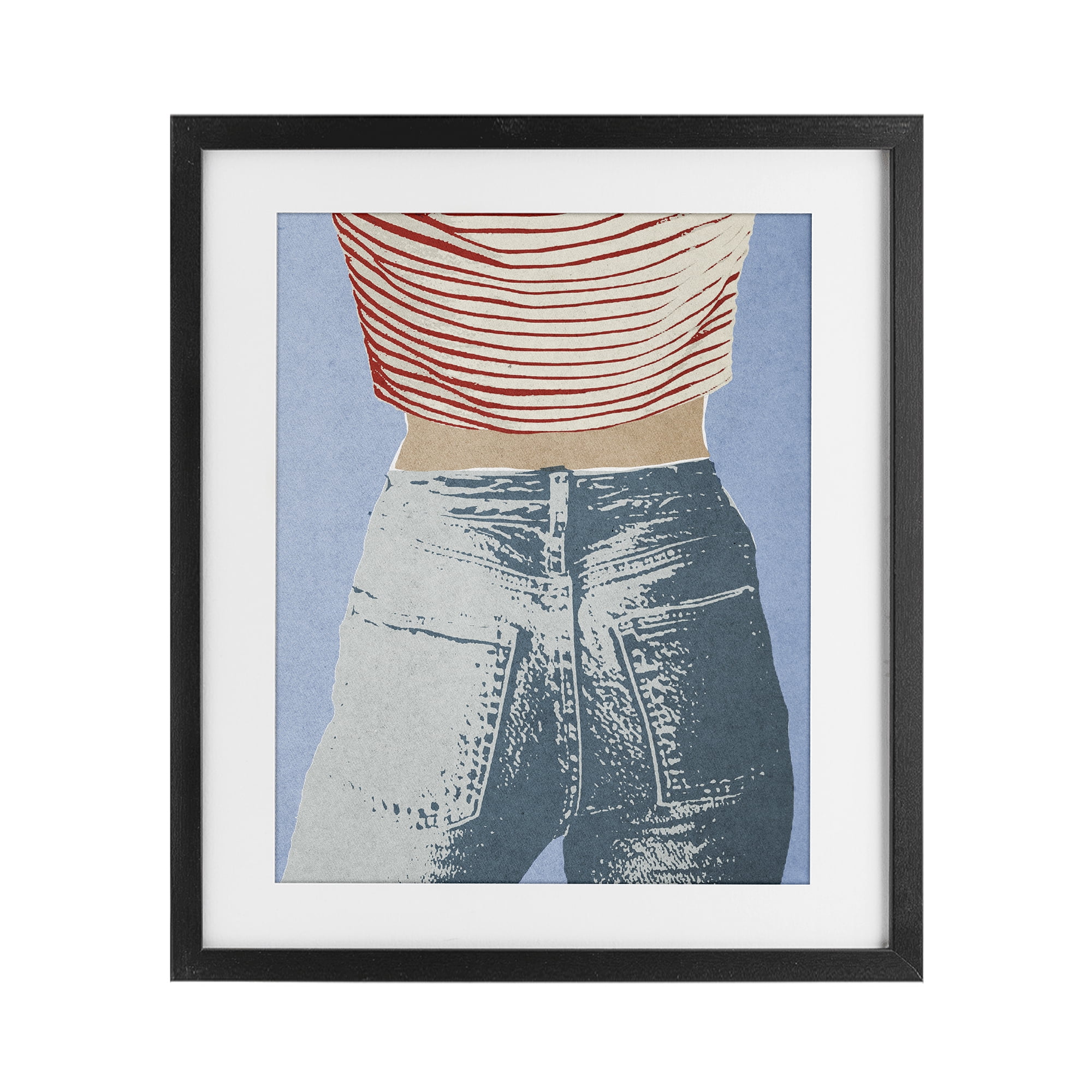Stupell Industries Favorite Jeans Vintage Black Framed Print Under Glass, design by Victoria Barnes