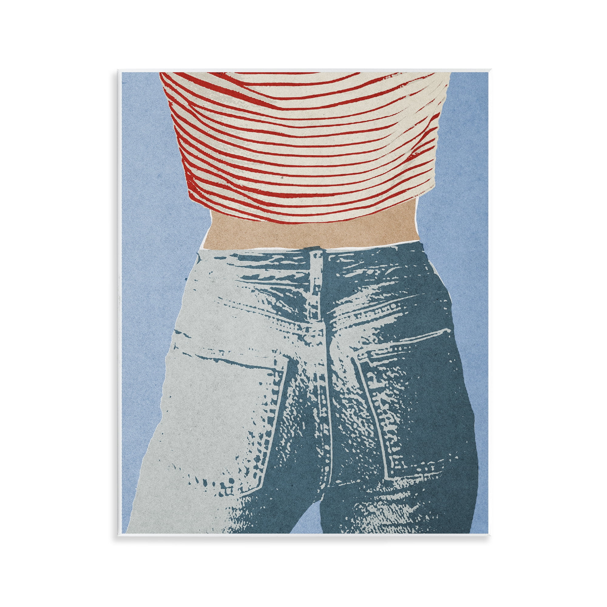 Stupell Industries Favorite Jeans Vintage Wall Plaque Art, design by Victoria Barnes