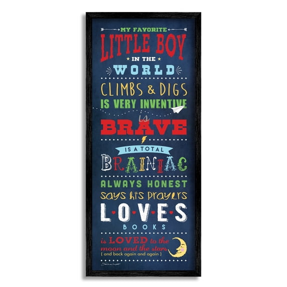 Stupell Industries Favorite Little Boy In The World, 13 x 30,Design by Stephanie Workman Marrott