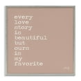 thumbnail image 1 of Stupell Industries Favorite Love Story Text & Numbers Painting Gray Framed Art Print Wall Art, 17 x 17, 1 of 3