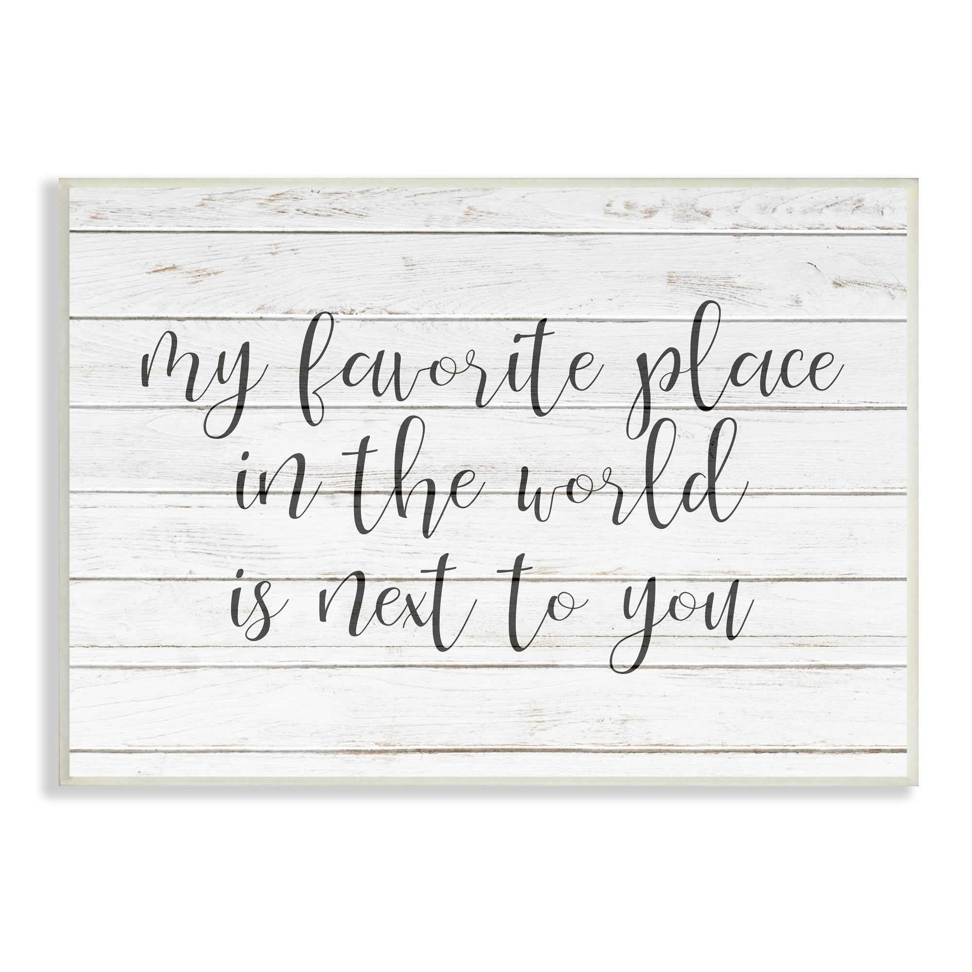 Stupell Industries Favorite Place is Next To You Romantic Phrase, 15 x 10,Design by Kim Allen