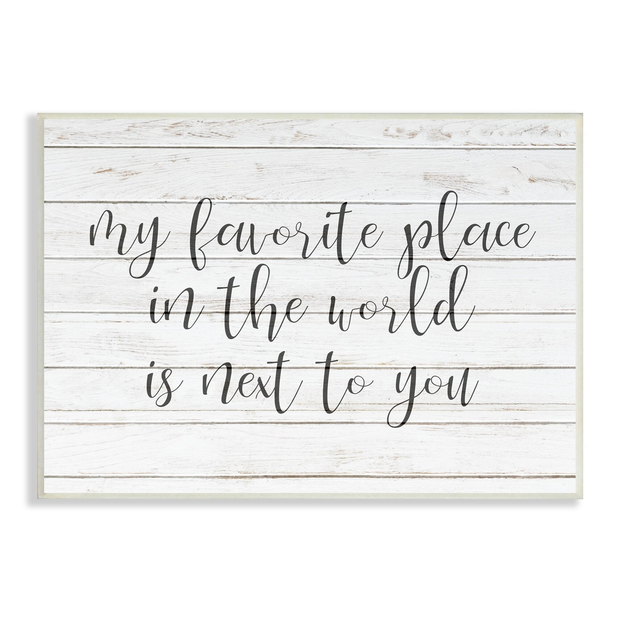 Stupell Industries Favorite Place is Next To You Romantic Phrase, 19 x 13,Design by Kim Allen