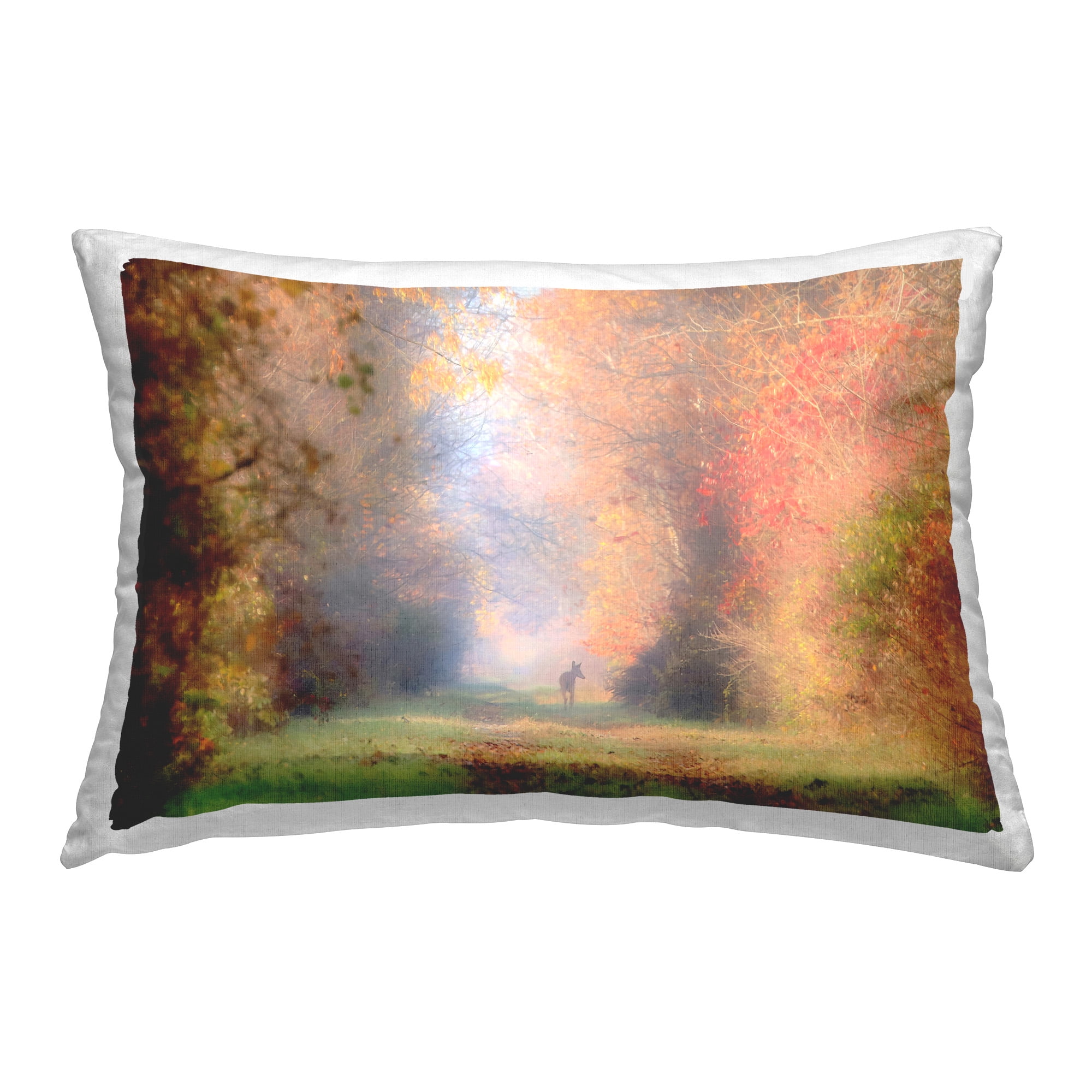 Stupell Industries Fawn & Autumnal Foliage Decorative Printed Throw Pillow Design by Carrie Ann Grippo-Pike