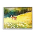 thumbnail image 1 of Stupell Industries Fawns in Meadow Watercolor Animals & Insects Painting Gray Framed Art Print Wall Art, 30 x 24, 1 of 9