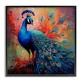 thumbnail image 1 of Stupell Industries Feathered Fantasy Peacock Animals Painting Black Framed Art Print Wall Art, 12 x 12, 1 of 2