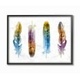 thumbnail image 1 of Stupell Industries Feathers In Watercolor Design Framed Wall Art by Third and Wall, 24" x 30", Black Framed, 1 of 7