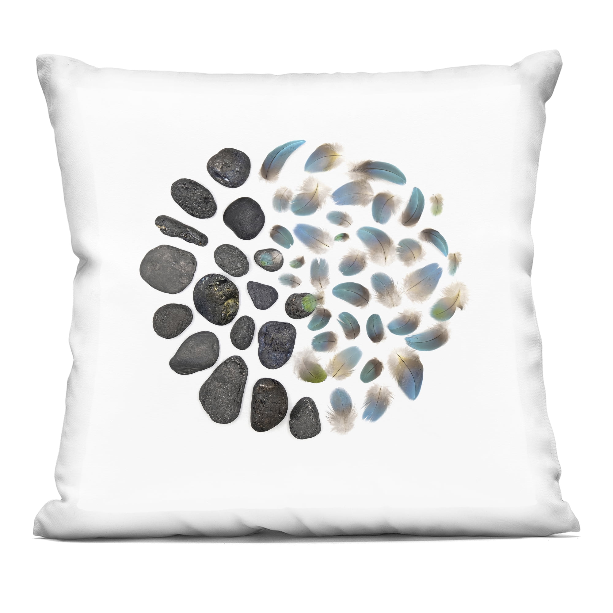 Stupell Industries Feathers & Rocks Collection Decorative Printed Throw Pillow, design by Beth Adoette, 18 x 7 x 18