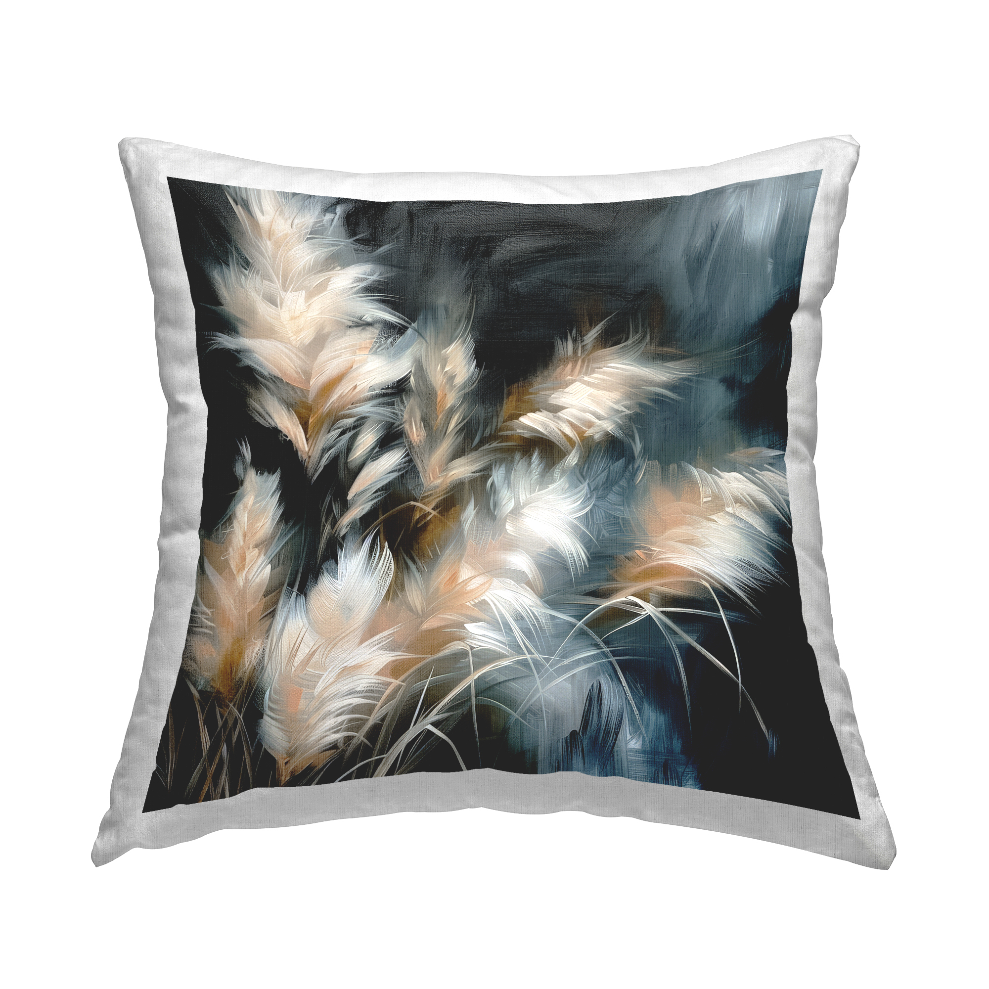 Stupell Industries Feathery Windblown Wheat Decorative Printed Throw Pillow Design by Raymond Powers.